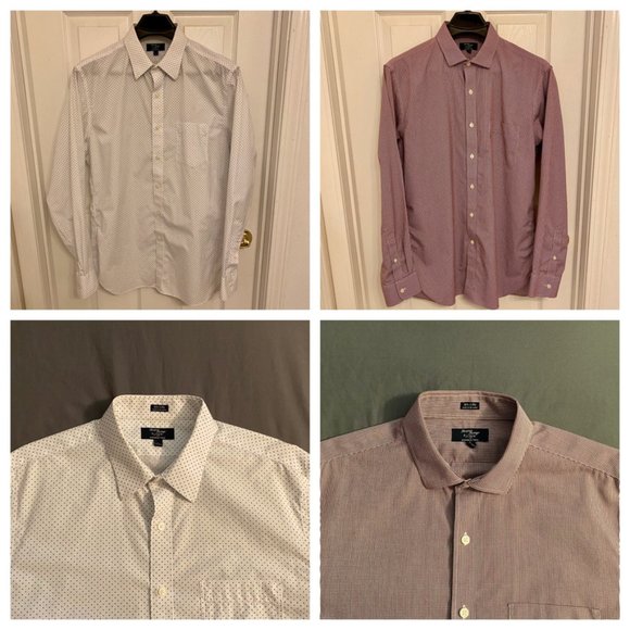 2x J. Crew Thompson 80’s Dress Shirts (LG) - Picture 1 of 6